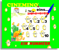 Cinemino Animation Kinonummer Küken für Kinder, idealer Einstieg für Kinder ab 4 Jahren